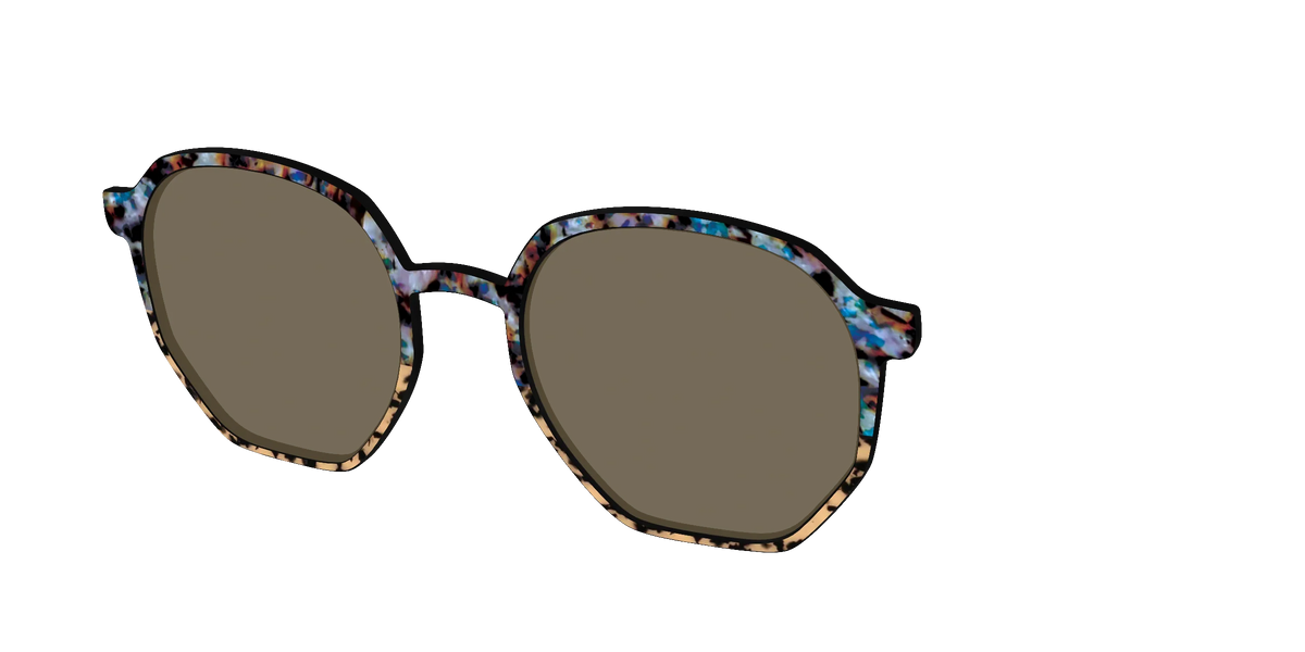 The Polarized Oasis Tortoise Split Sun Top