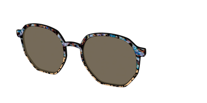 The Polarized Oasis Tortoise Split Sun Top