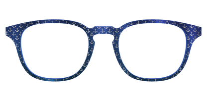 The Blue Shimmer with Silver Foil Anchors