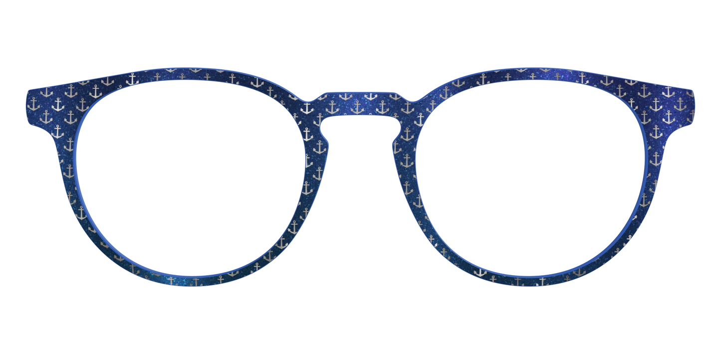 The Blue Shimmer with Silver Foil Anchors