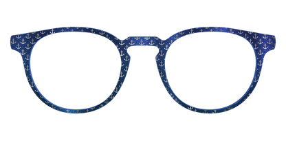 The Blue Shimmer with Silver Foil Anchors