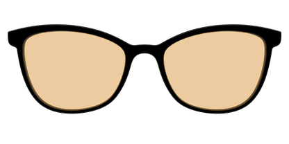 The Black With Umber Brown Lens