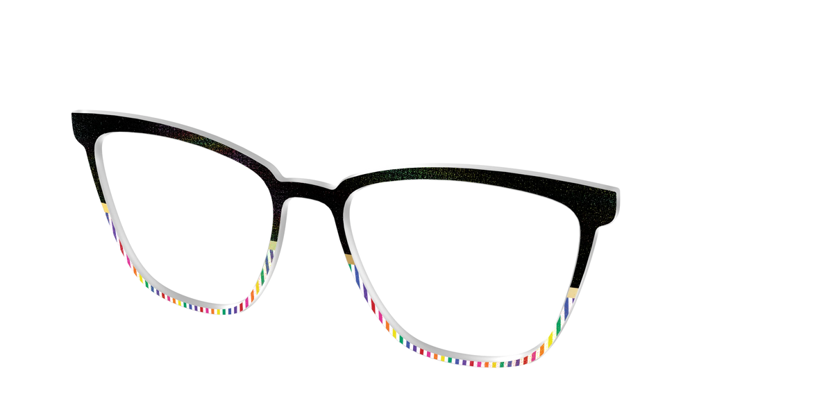 The Chic Pride Stripes Crystal with Gold Foil