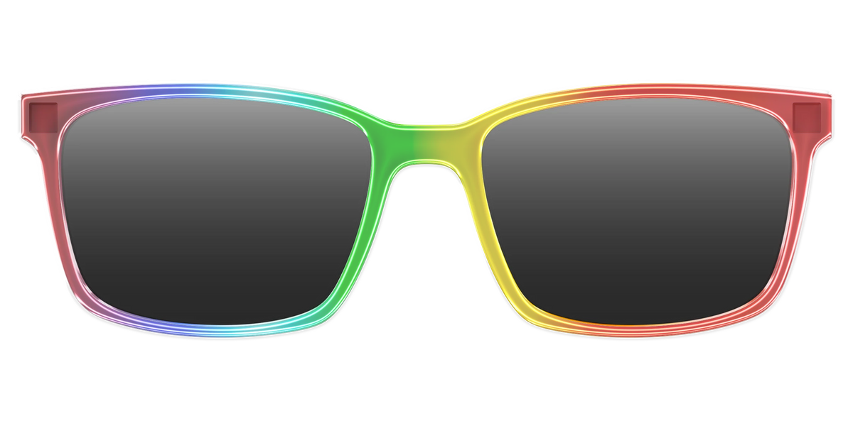 The Polarized Rainbow Gradient Sun Top