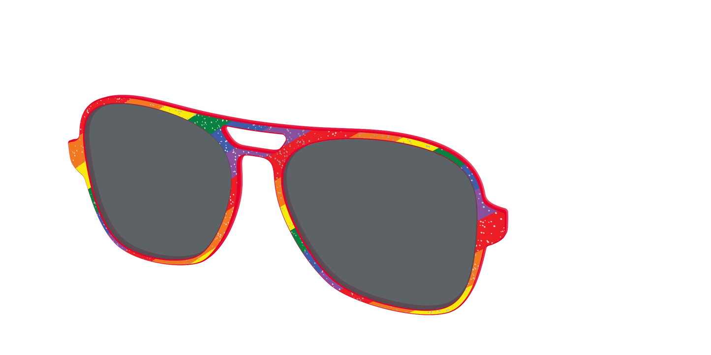 The Polarized Traditional Pride Flag Glitter Sun Top