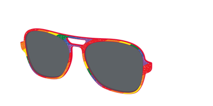 The Polarized Traditional Pride Flag Glitter Sun Top