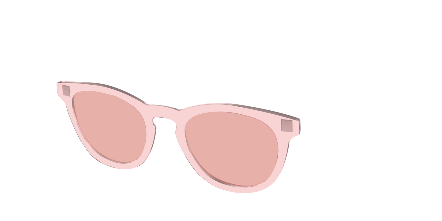 The Pink Crystal With Coral Pink Lens