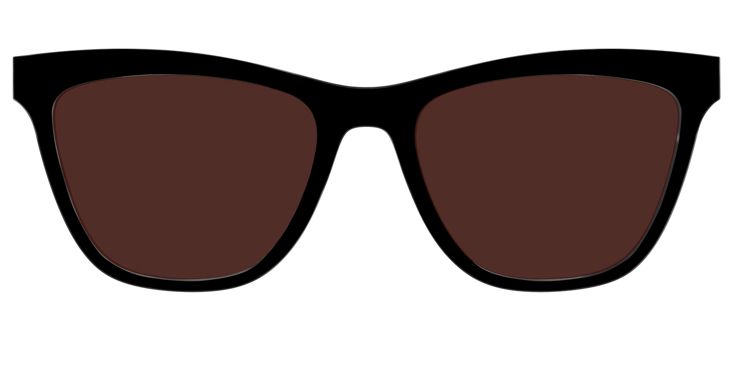The Black with Brown Golf Lens