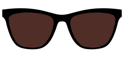 The Black with Brown Golf Lens
