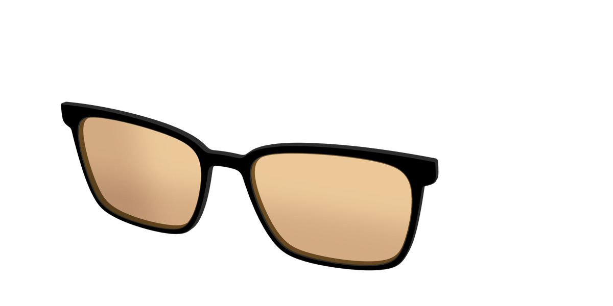 The Black With Umber Brown Lens