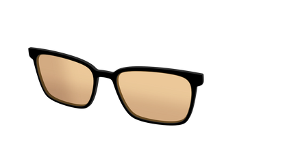 The Black With Umber Brown Lens
