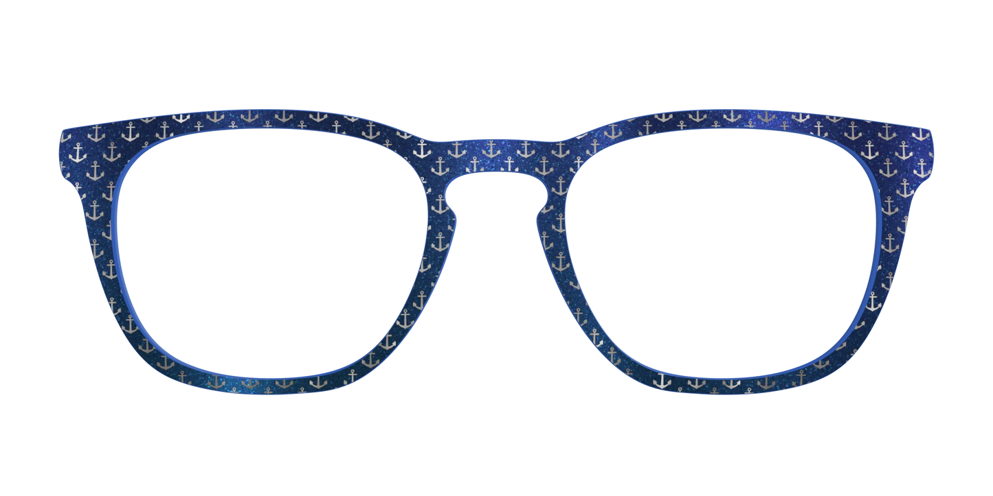 The Blue Shimmer with Silver Foil Anchors