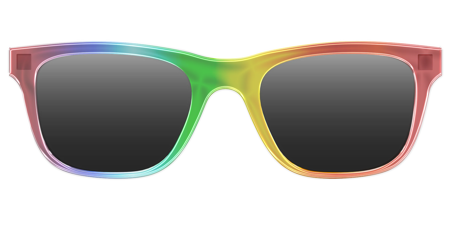 The Polarized Rainbow Gradient Sun Top