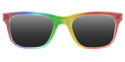 The Polarized Rainbow Gradient Sun Top