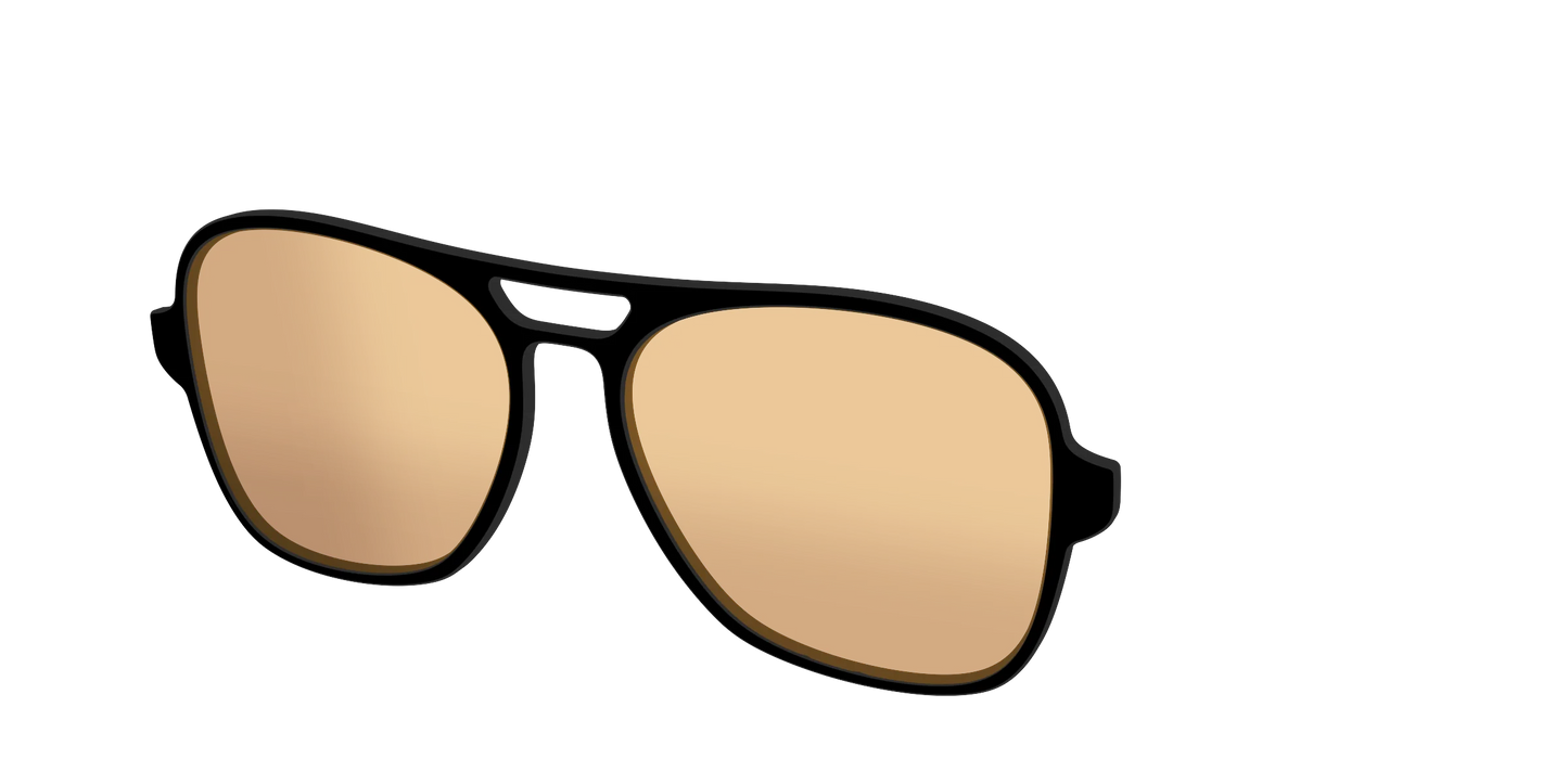 The Black With Umber Brown Lens