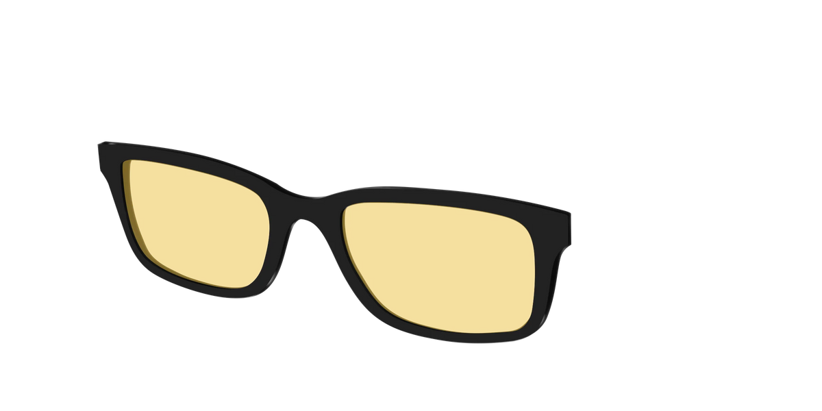The Black With Citrine Yellow Lens