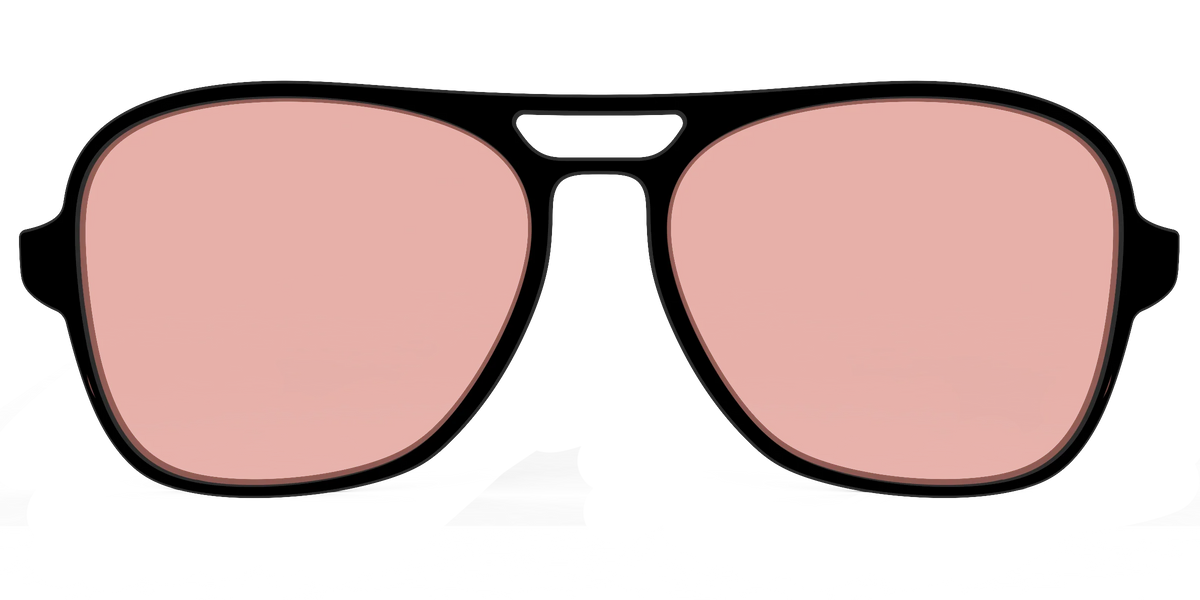 The Black With Coral Pink Lens