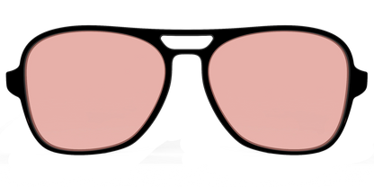 The Black With Coral Pink Lens