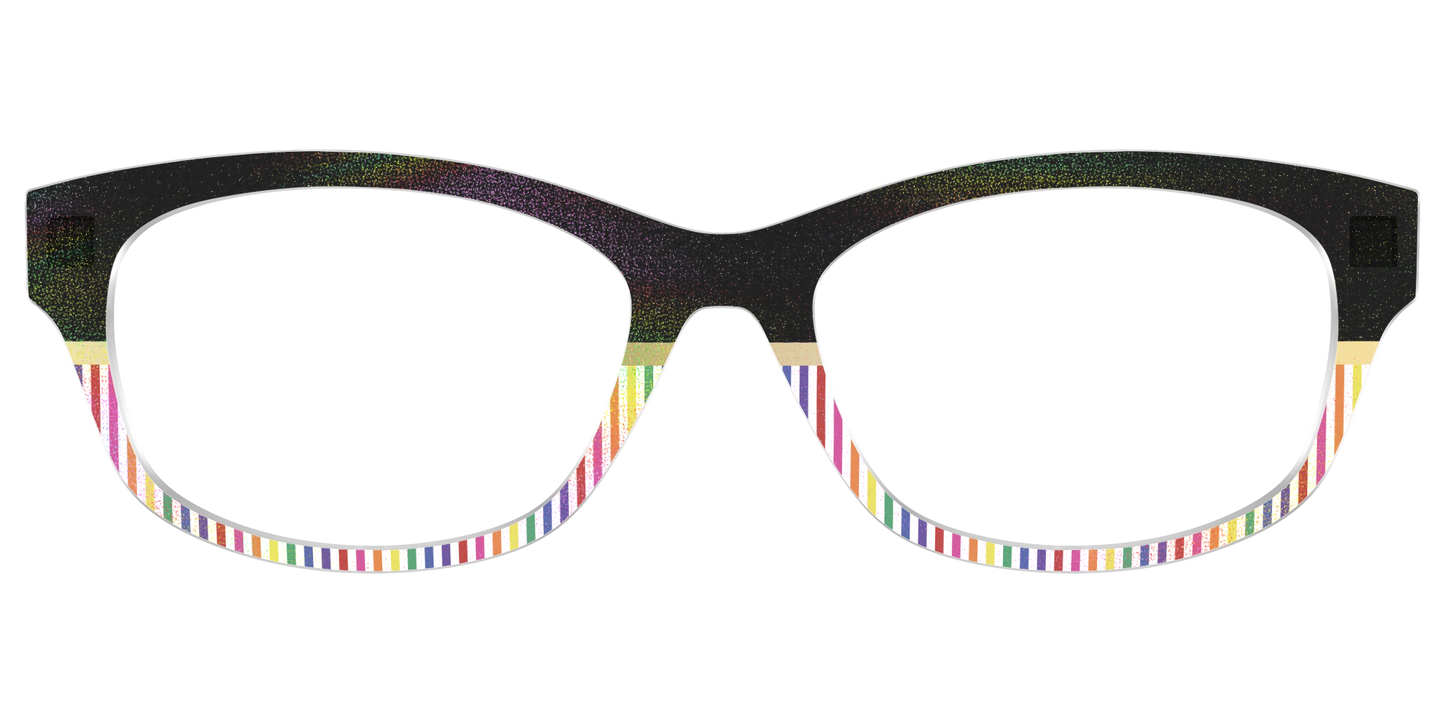 The Chic Pride Stripes Crystal with Gold Foil