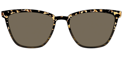 The Polarized Caramel Tortoise Horn Split Sun Top