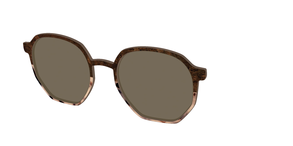 The Polarized Dark Oak Tortoise Split Sun Top