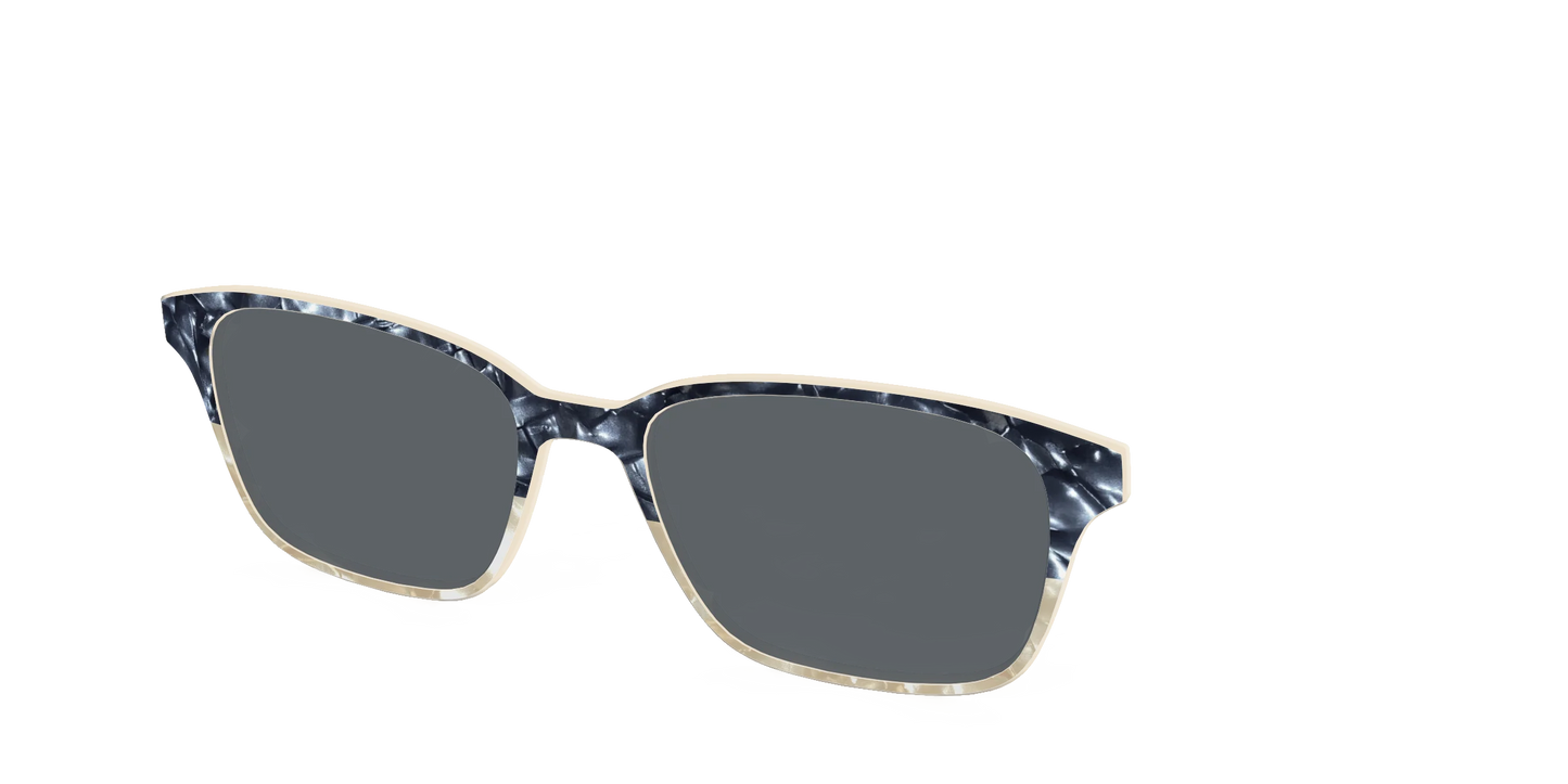 The Polarized Navy to Taupe Pearl Split Sun Top
