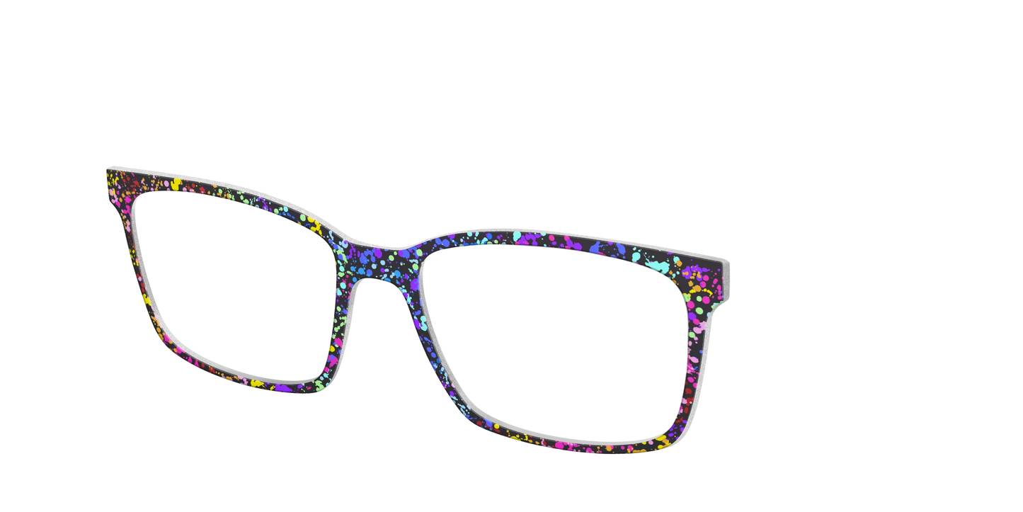 The Rainbow Splatter Black