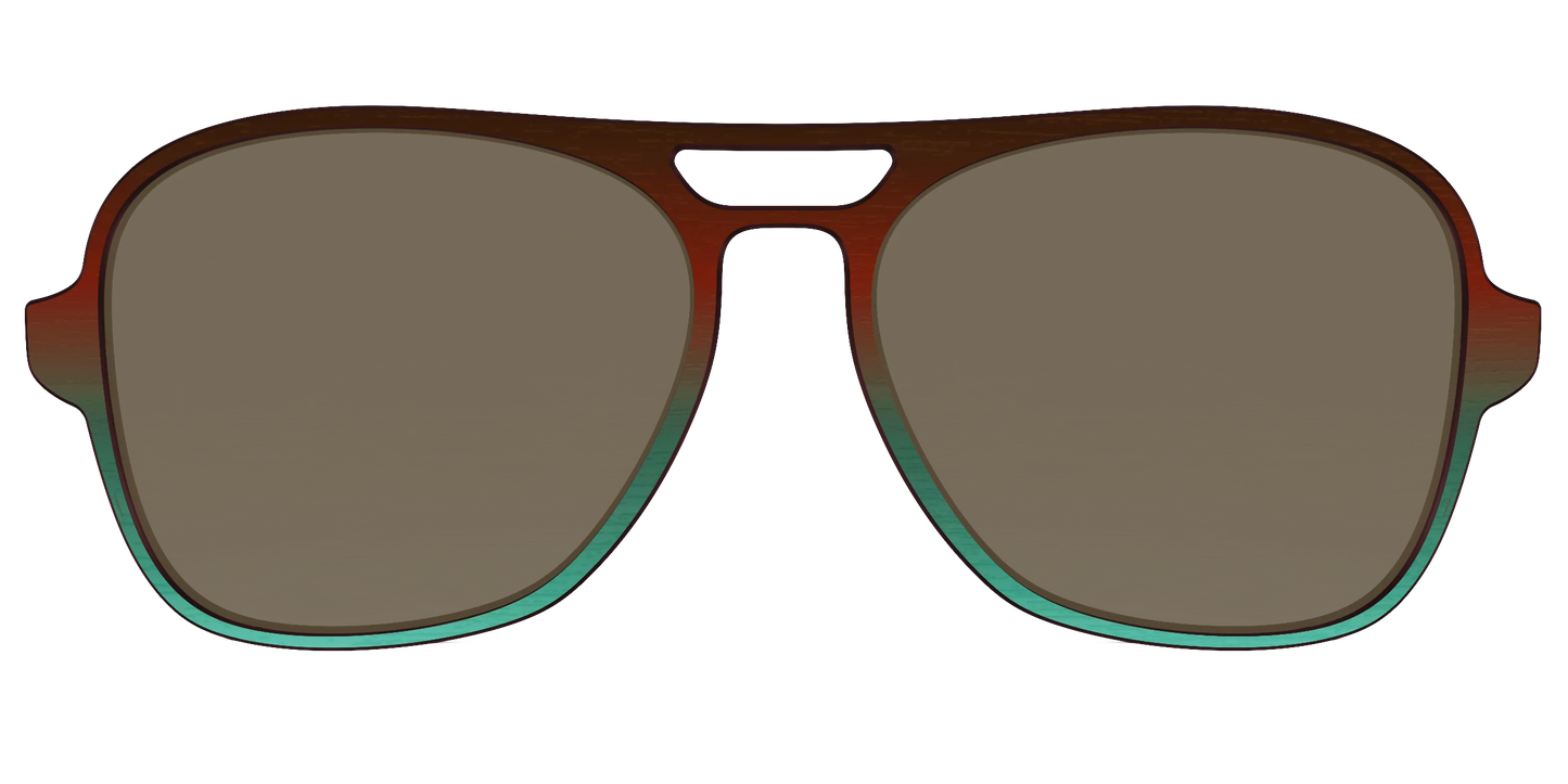 The Polarized Mahogany to Juniper Woodgrain Sun Top
