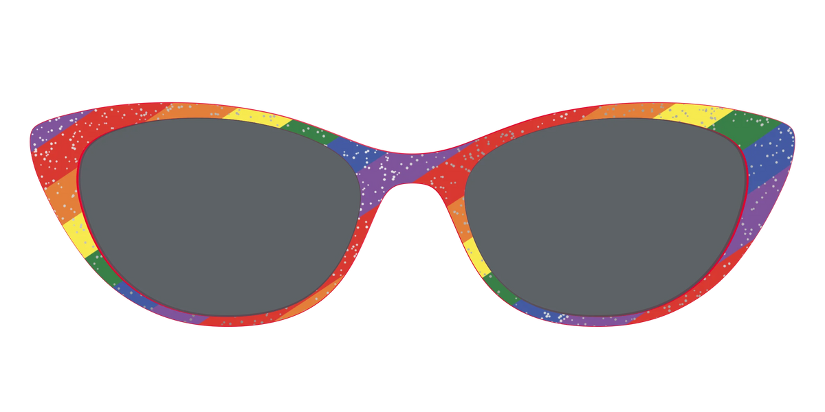 The Polarized Traditional Pride Flag Glitter Sun Top