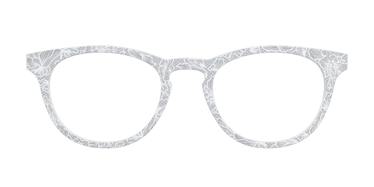 The Pale Gray Floral Lace