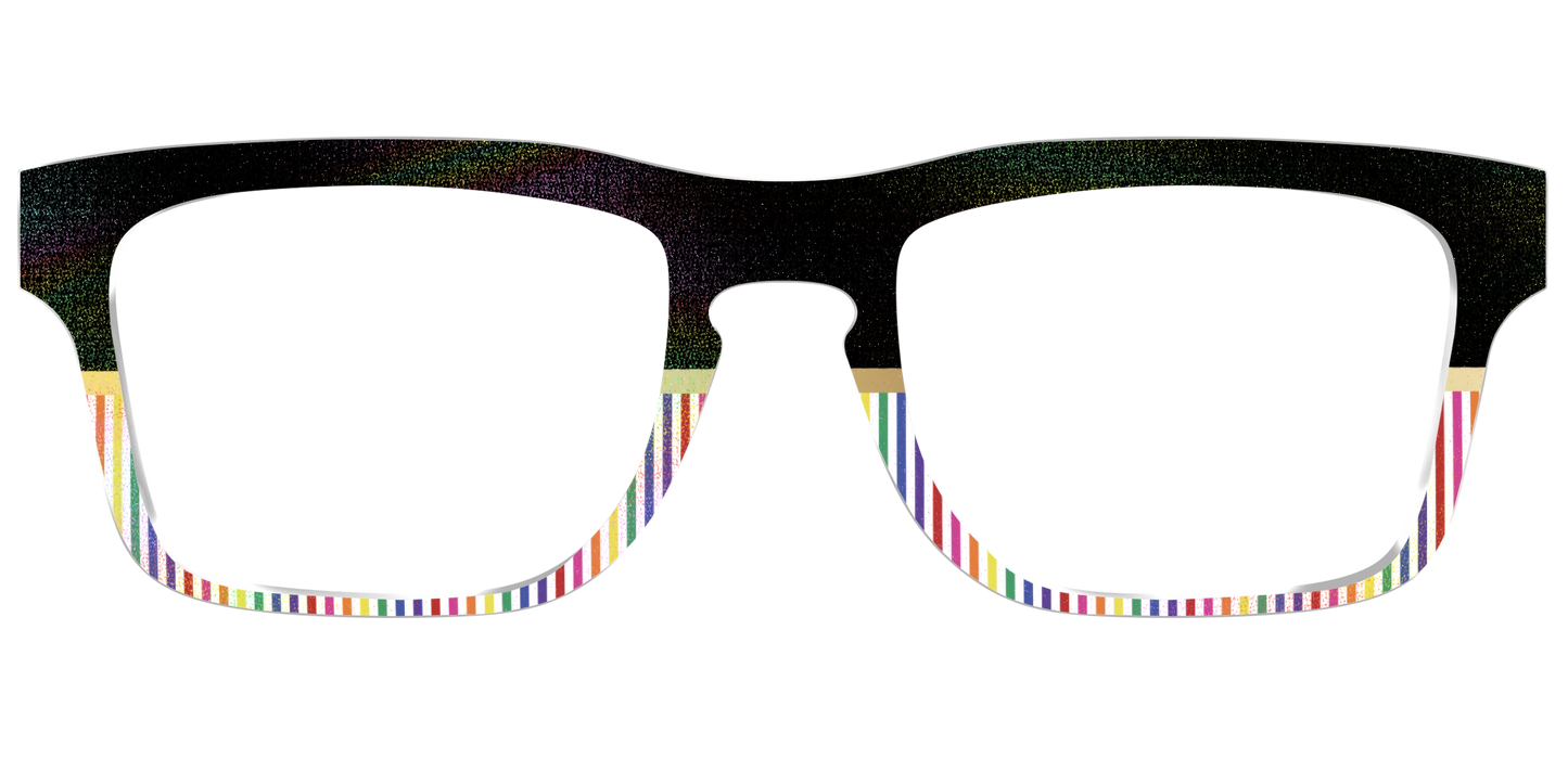 The Chic Pride Stripes Crystal with Gold Foil