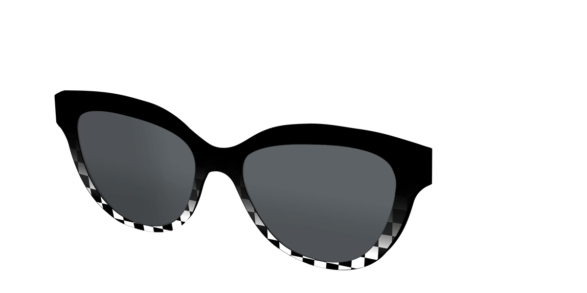 The Polarized Checkerboard Fade Sun Top