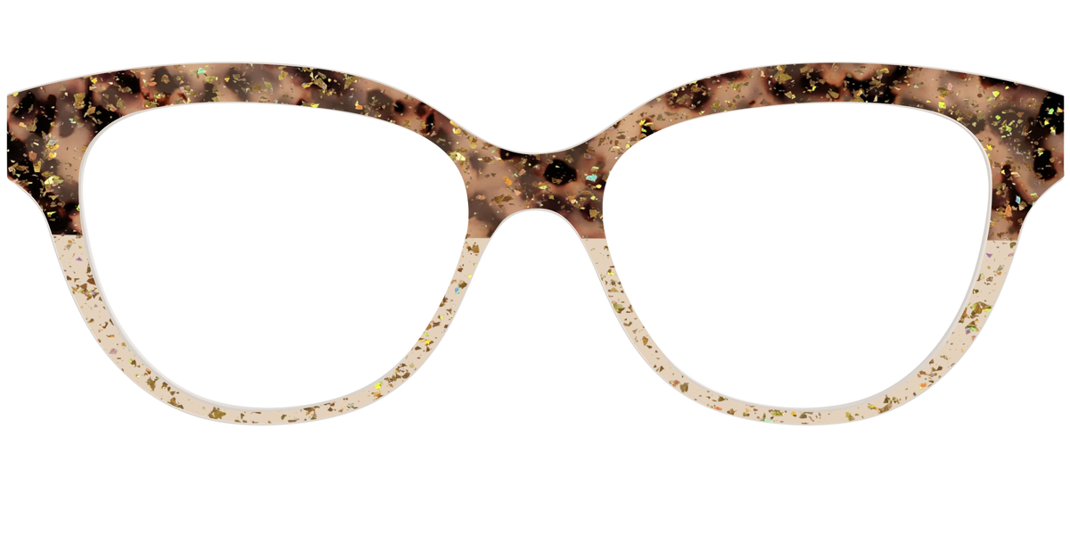 The Khaki Tortoise Crystal Split with Gold Flakes