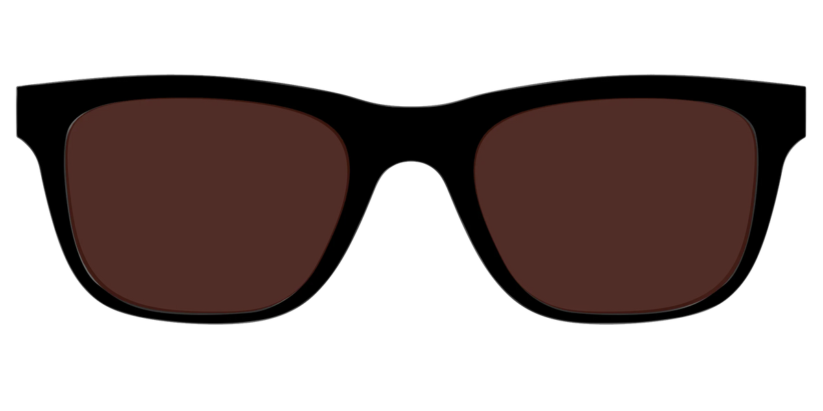 The Black with Brown Golf Lens