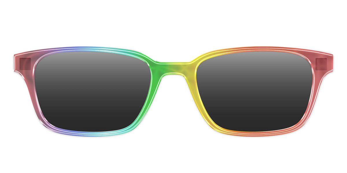 The Polarized Rainbow Gradient Sun Top