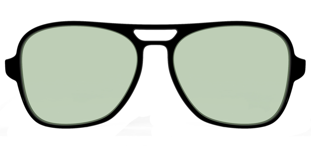 The Black With Sage Green Lens
