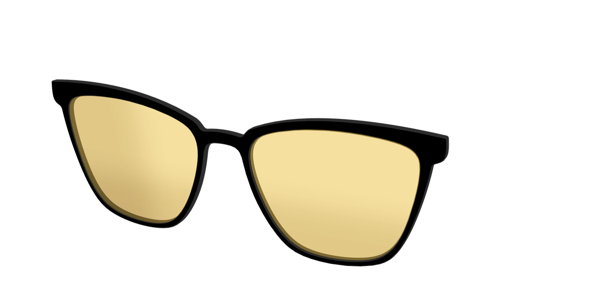 The Black With Citrine Yellow Lens