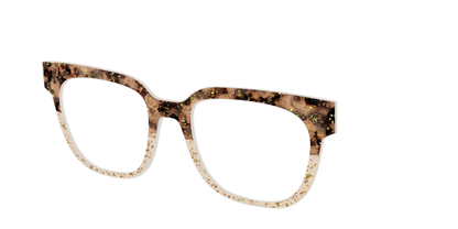 The Khaki Tortoise Crystal Split with Gold Flakes
