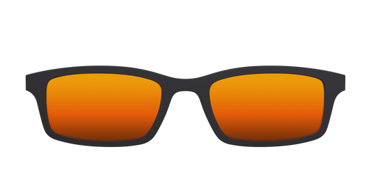 The Polarized Orange Reflective Sun Top