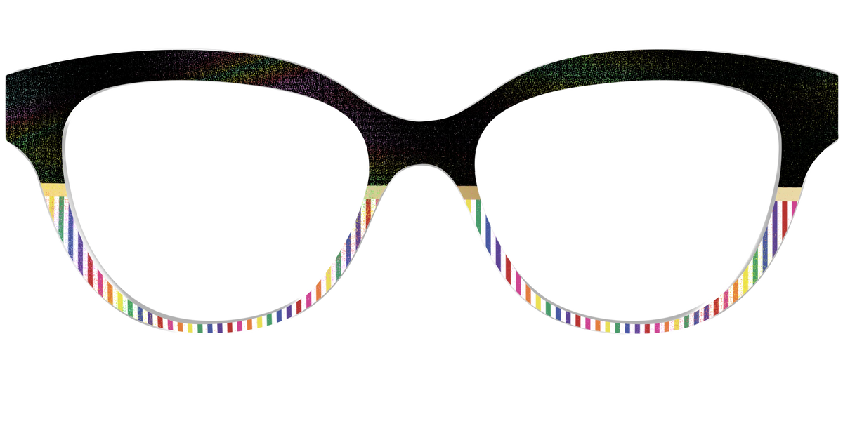 The Chic Pride Stripes Crystal with Gold Foil