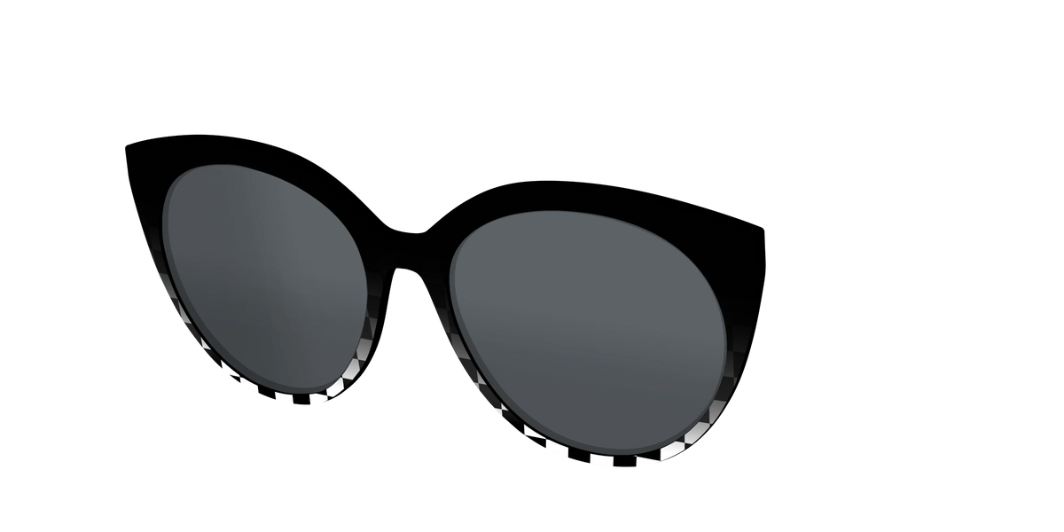 The Polarized Checkerboard Fade Sun Top
