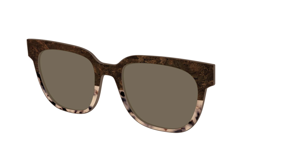 The Polarized Dark Oak Tortoise Split Sun Top