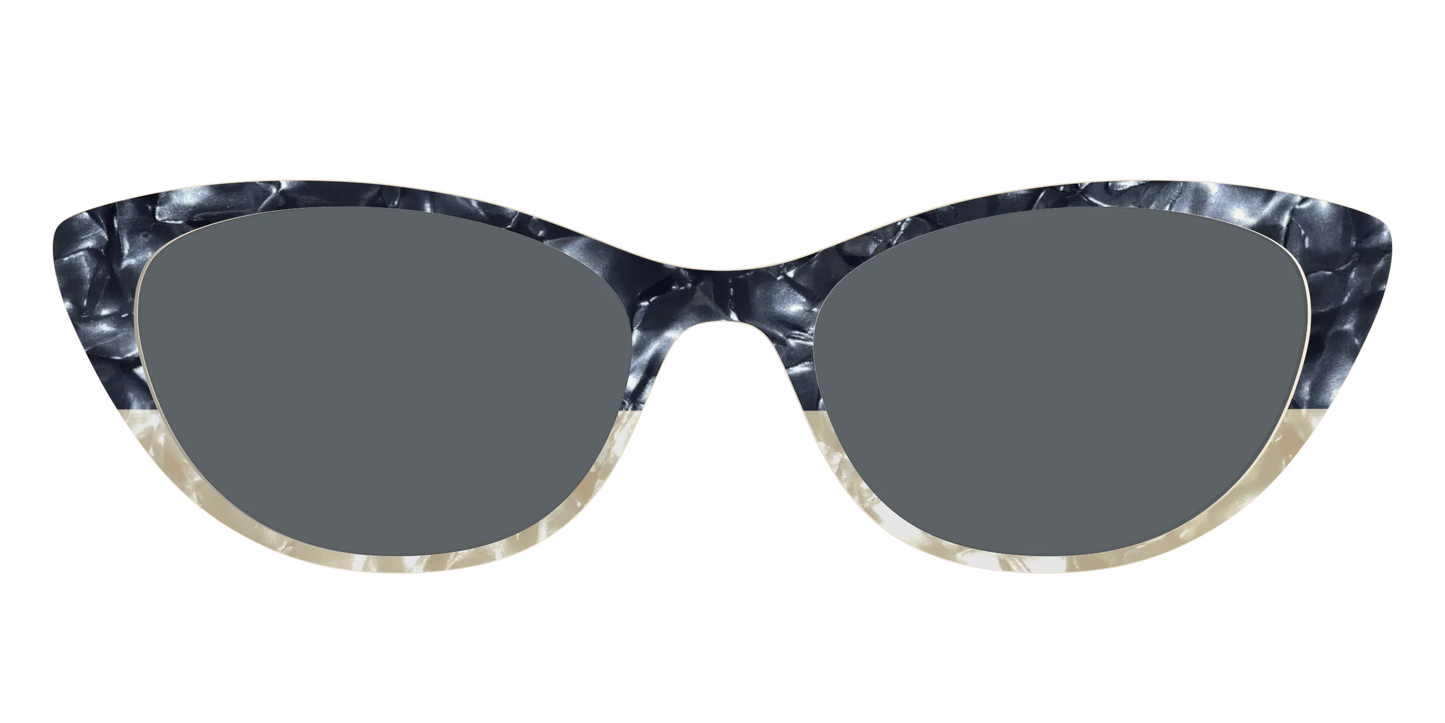 The Polarized Navy to Taupe Pearl Split Sun Top