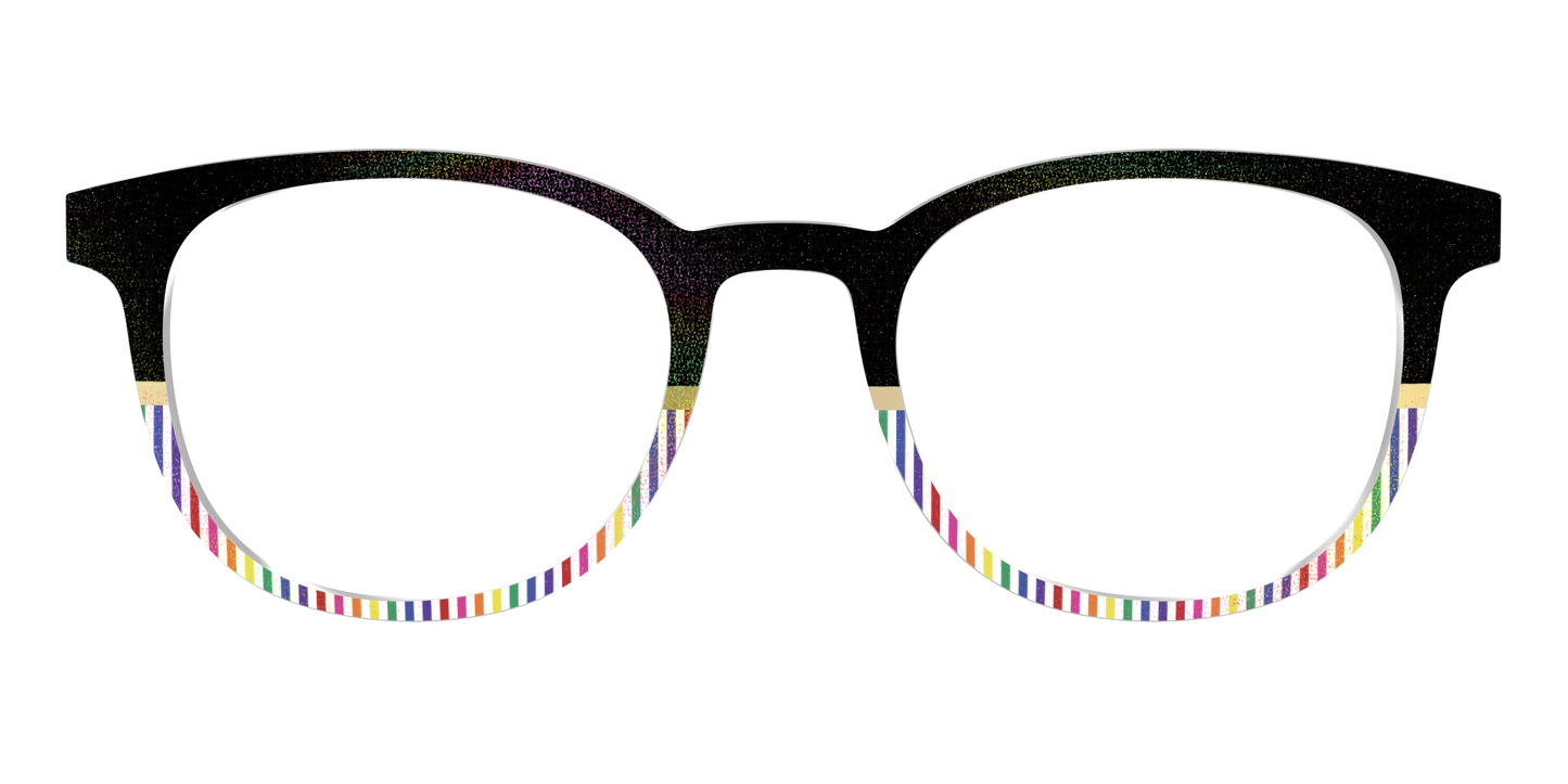 The Chic Pride Stripes Crystal with Gold Foil