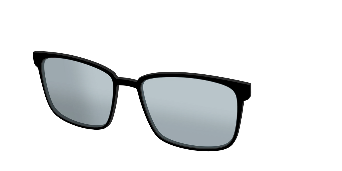 The Black With Slate Blue Lens