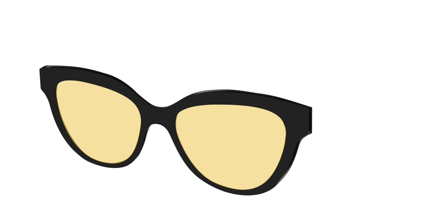 The Black With Citrine Yellow Lens