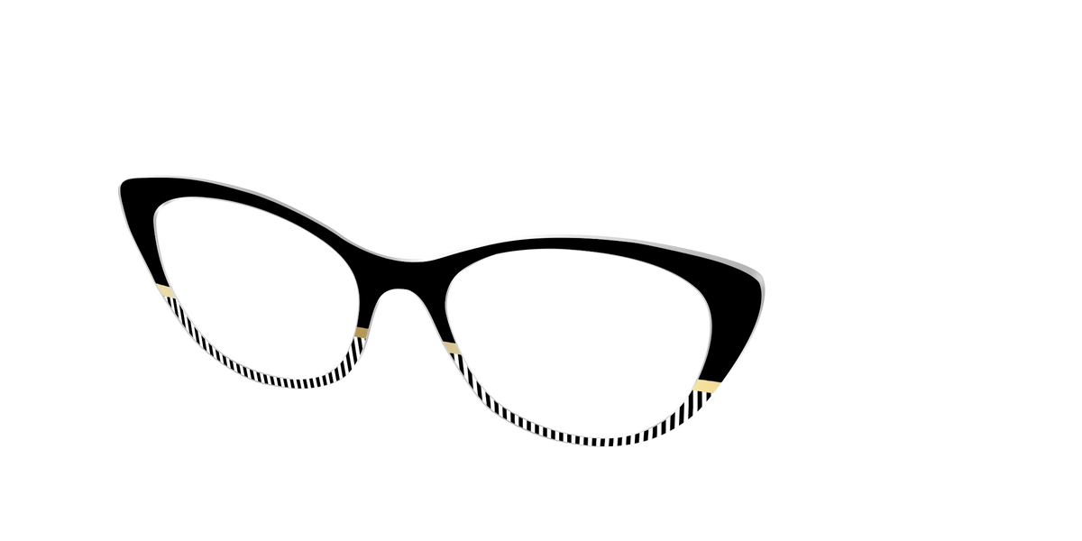 The Chic Stripes Crystal with Gold Foil