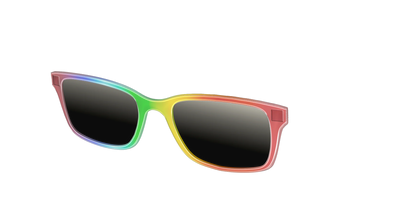 The Polarized Rainbow Gradient Sun Top