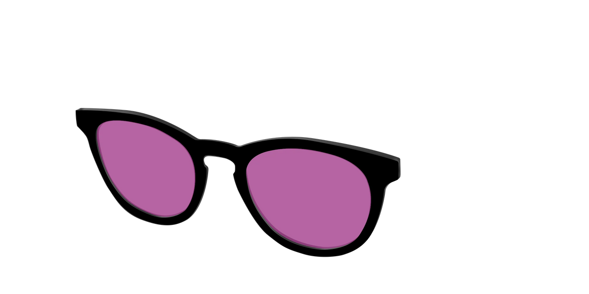 The Black with Violet Golf Lens
