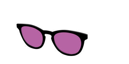 The Black with Violet Golf Lens
